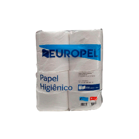 Papel Higiênico Folha Simples 100% Celulose Europel 8 rolos