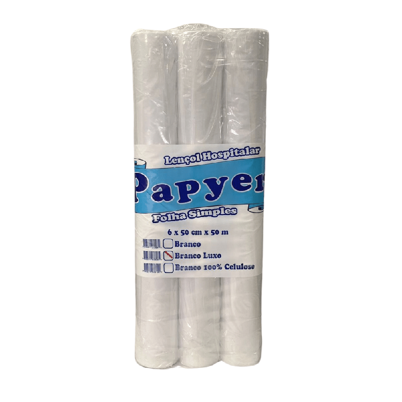 Lençol Hospitalar 50x50 Luxo Papyer 6 rolos