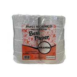 Papel Higiênico Rolão Folha Simples Branco Bestpaper 8 Rolos