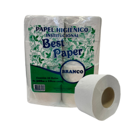 Papel Higiênico Rolão Branco Folha Simples Bestapaper 8 rolos