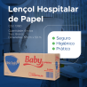 Lençol Hospitalar de Papel Branco 50x50 Baby 6 rolos