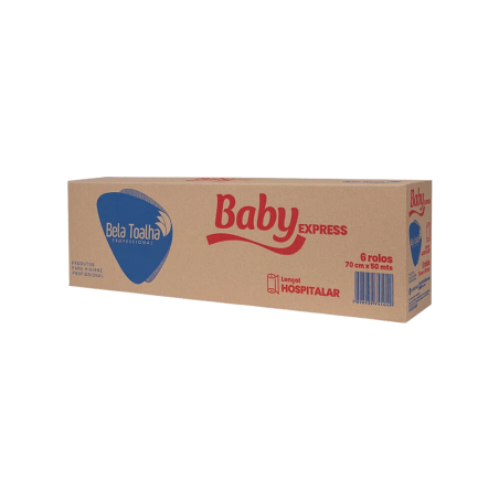 Lençol Hospitalar de Papel Branco 70x50 Baby 6 rolos