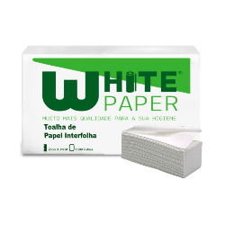 Papel Interfolha Branco Folha Simples White Paper 1.000 folhas