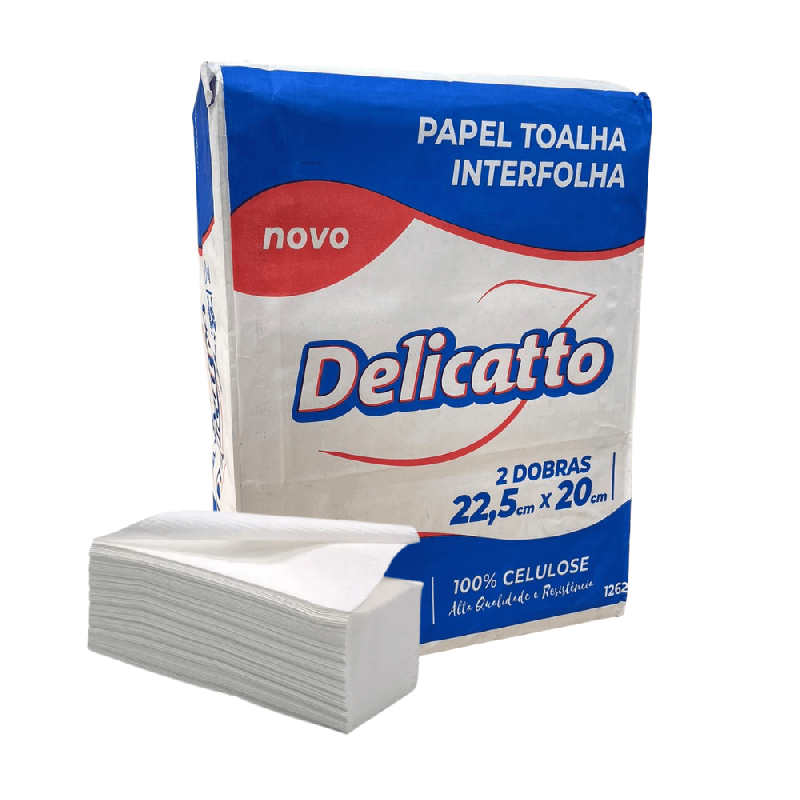 Papel Interfolha Folha Simples 100% Celulose Delicatto