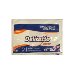 Papel Interfolha 2 Dobras Folha Simples 100% Celulose Delicatto Junior