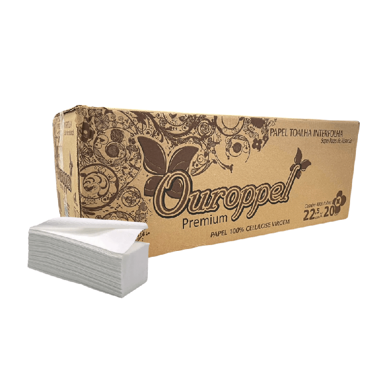Papel Interfolha 100% Celulose Folha Simples Ouropel 4.800 folhas