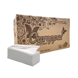 Papel Interfolha Folha Simples 2 Dobras 100% Celulose Ouropel 2.000 folhas