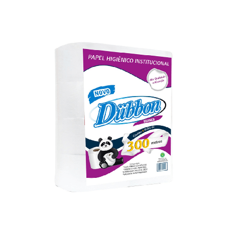 Papel Higiênico Rolão Folha Simples Branco Dubbon 8 rolos de 300m
