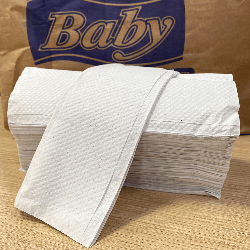 Papel Interfolha Branco Folha Simples 3 Dobras Baby 1.250 folhas