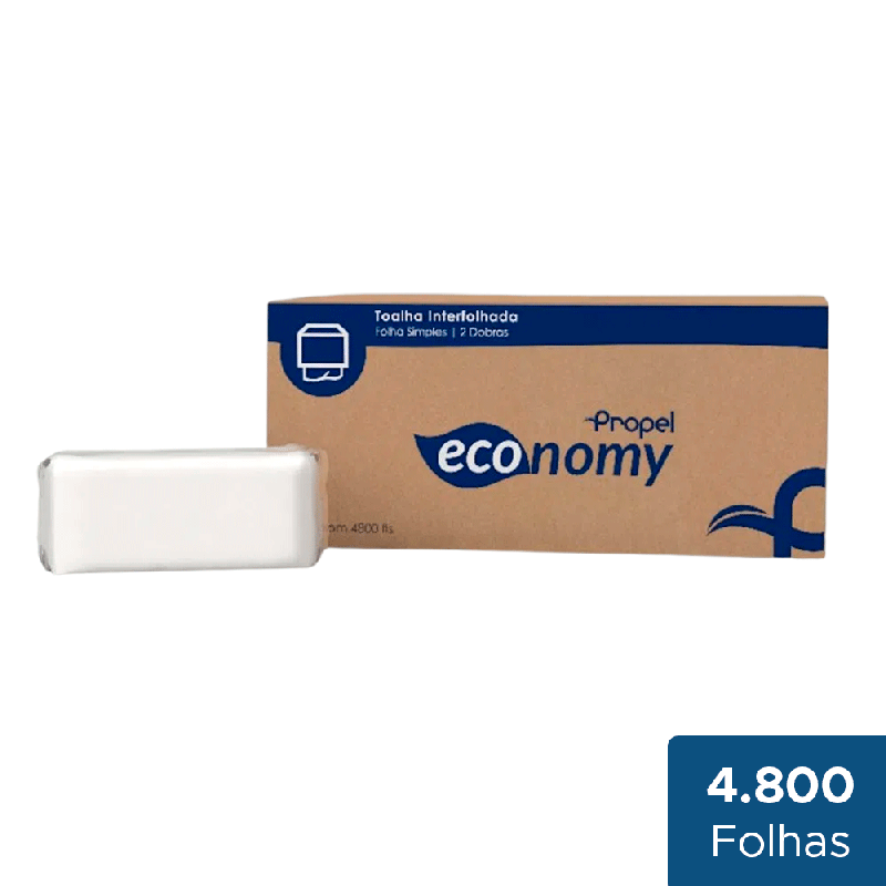 Papel Interfolha 2 Dobras Folha Simples  Proppel 4.800 folhas