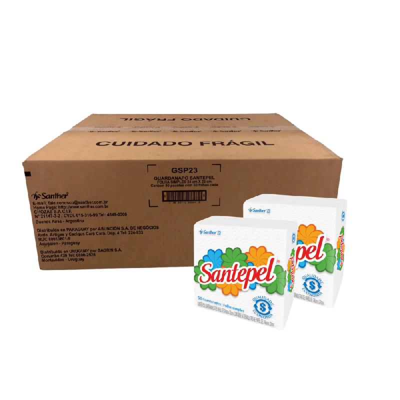 Guardanapo Folha Simples 24x22cm Santepel 4.000 Folhas