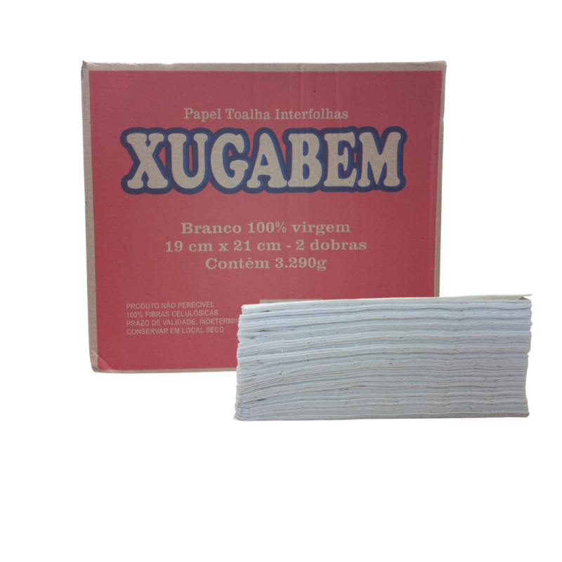Papel Interfolha 2 Dobras Folha Simples Xugabem 4.000 folhas