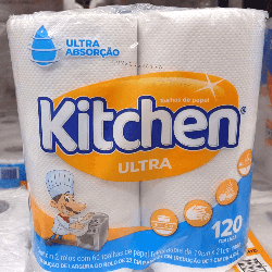 Papel Toalha Folha Dupla Kitchen 120 folhas