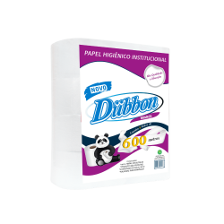 Papel Higiênico Rolão Folha Simples Branco Dubbon 8 rolos de 600m