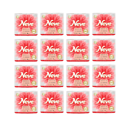 Papel Higiênico Folha Dupla Neve fardo 16 pacotes com 4 rolos 30 metros