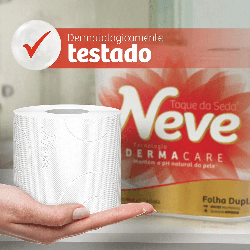 Papel Higiênico Folha Dupla Neve fardo 16 pacotes com 4 rolos 30 metros