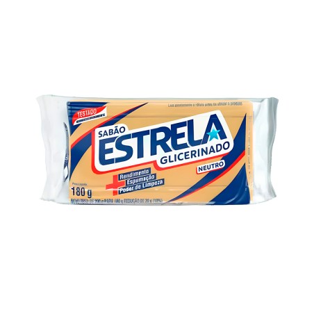 Sabão Pedra Estrela Glicerinado 180g