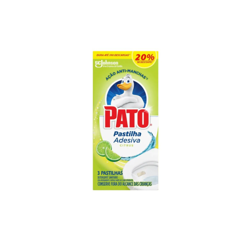 Pastilha Adesiva Sanitária Citrus Pato com 3 unidades
