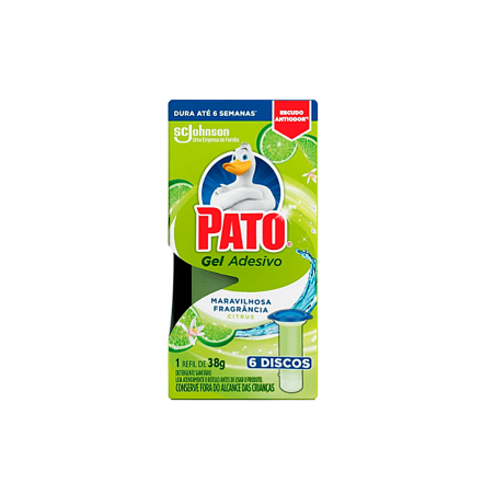 Gel Adesivo Sanitário Citrus Refil Pato 38g com 6 aplicações