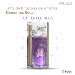 Difusor de Aromar Elementos Ar - Lírio e Rosa Secar 100ml