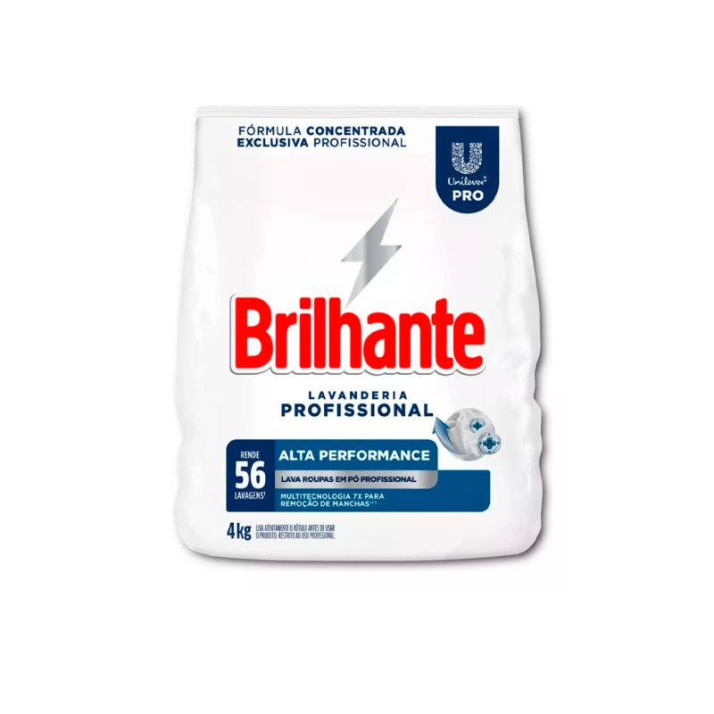 Sabão em Pó Brilhante para Lavanderia Profissional Alta Performance 4KG - Unilever Pro