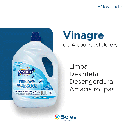 Vinagre de Álcool 6% Castelo 5L Indicado para Limpeza