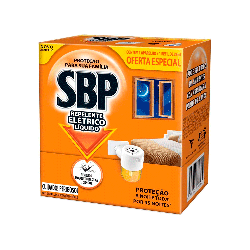 Repelente Elétrico Líquido SBP Aparelho+ Refil 45 Noites