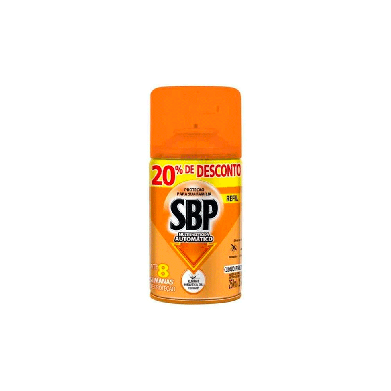 Inseticida Automático SBP Refil 250ml Embalagem Promocional