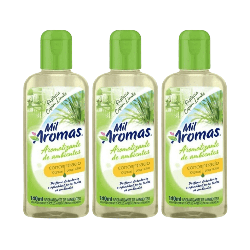 Limpador Perfumado Concentrado Capim Limão Mil Aromas 140ml 3 unidades