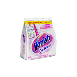 Refil Tira Manchas em Pó Vanish Oxi Action Refil Econômico 400g Indicado para Roupas Brancas