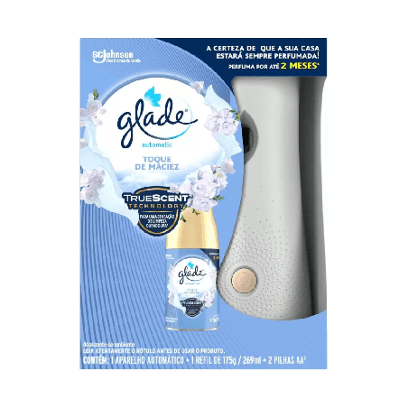 Odorizador de Ambientes Glade Automatic Spray Aparelho + Refil Toque de Maciez 269ml