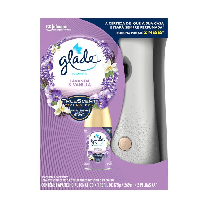 Odorizador de Ambientes Glade Automatic Spray Aparelho + Refil Lavanda & Baunilha 269ml