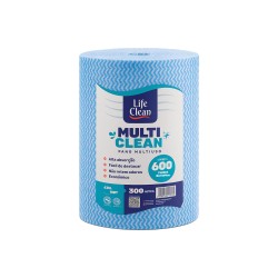 Pano Multiuso 28x300 Azul Bobina Life Clean 600 unidades