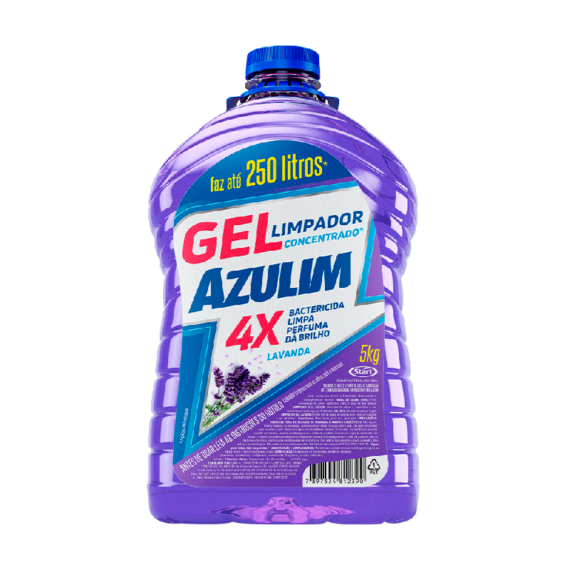 Limpador Concentrado Desinfetante em Gel Lavanda Azulim Start 5KG