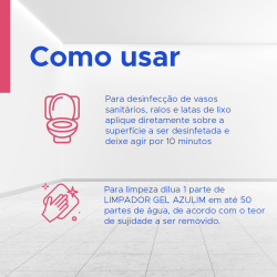 Limpador Concentrado Desinfetante em Gel Lavanda Azulim Start 5KG