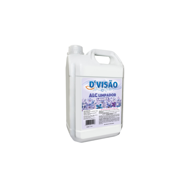 Álcool Líquido 46% Limpador lavanda D'visão 5l