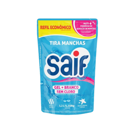 Refil Tira Manchas em Gel Sem Cloro + Branco 1,2 Saif