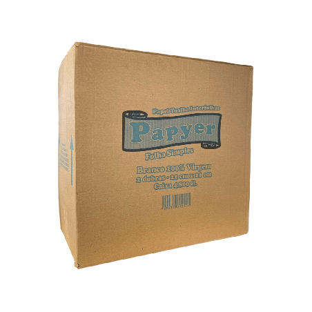 Papel Interfolha 100% Celulose Folha Simples Papyer 4.8000 folhas