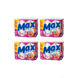 Papel Higiênico Folha Dupla Max Pure 4 Pacotes com 16 rolos de 30m