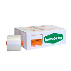 Bobina 39x55cm G de Saco Plástico Picotado Fundo Estrela InovaStar Caixa com 6 rolos