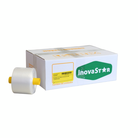 Bobina 34X45cm M de Saco Plástico Picotado InovaStar Caixa 6 Rolos