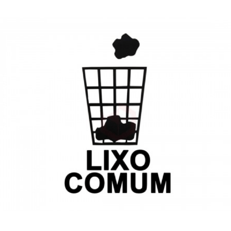 Adesivo Preto para Coleta Seletiva "Lixo Comum" S5LC JSN