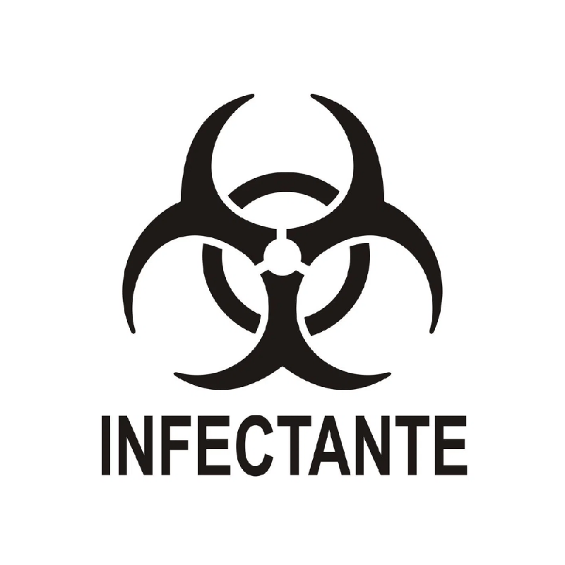 Adesivo para Lixeira Coleta Seletiva JSN Infectante
