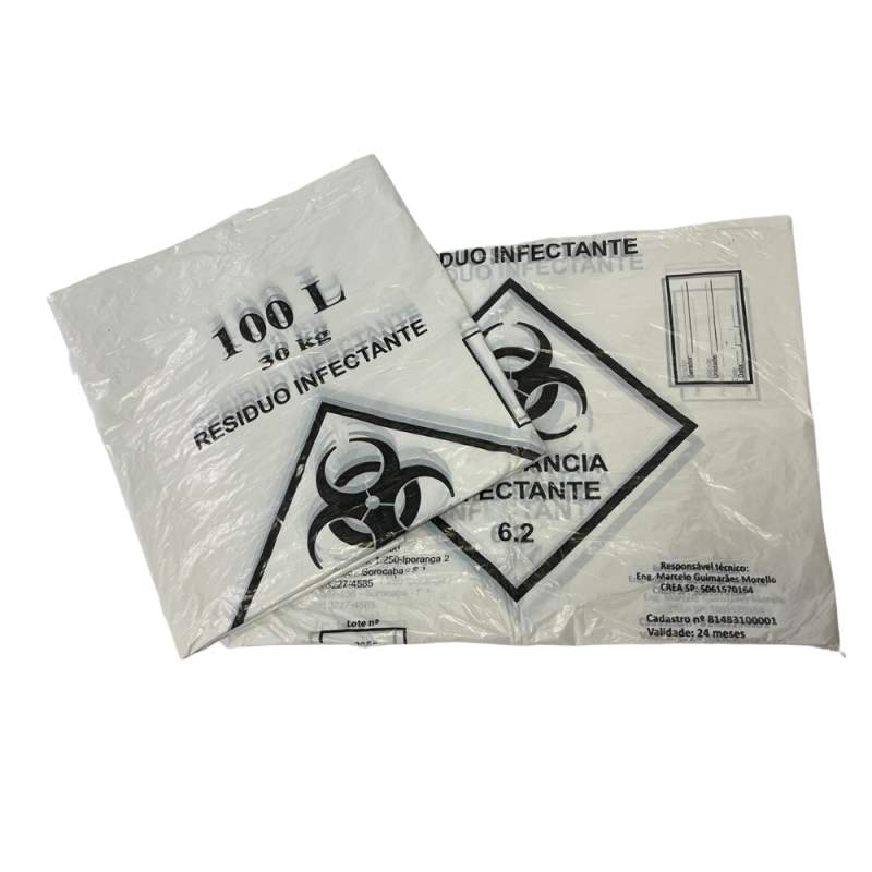Saco 110L para Lixo Infectante EMbalac 100 unidades