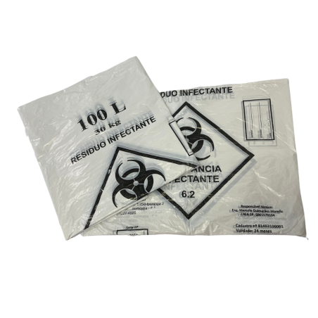 Saco 110L para Lixo Infectante EMbalac 100 unidades