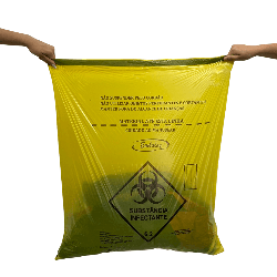 Saco 110L Hamper Amarelo Com Fitilho Embalac 50 unidades