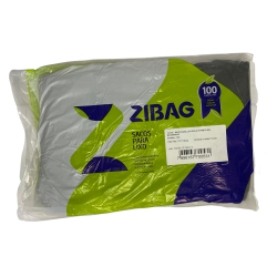 Saco para Lixo em Rolo Preto 60l Zibag 100 unidades