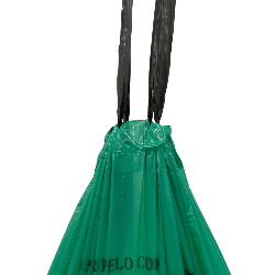 Saco Hamper Verde 200 litros com fitilho Embalac com 50 unidades