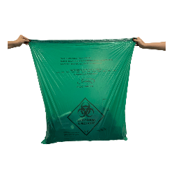 Saco Hamper Verde 200 litros com fitilho Embalac com 50 unidades