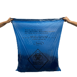 Saco 110L Hamper com Fitilho Azul Embalac 50 unidades